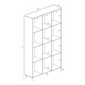 Βιβλιοθήκη FIRENZE pakoworld χρώμα sonoma 107x28,6x178εκ