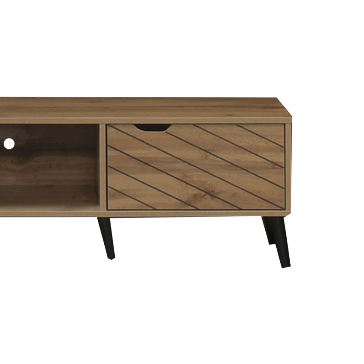 Έπιπλο τηλεόρασης Thelma pakoworld oak μελαμίνης 150x40x41.6εκ