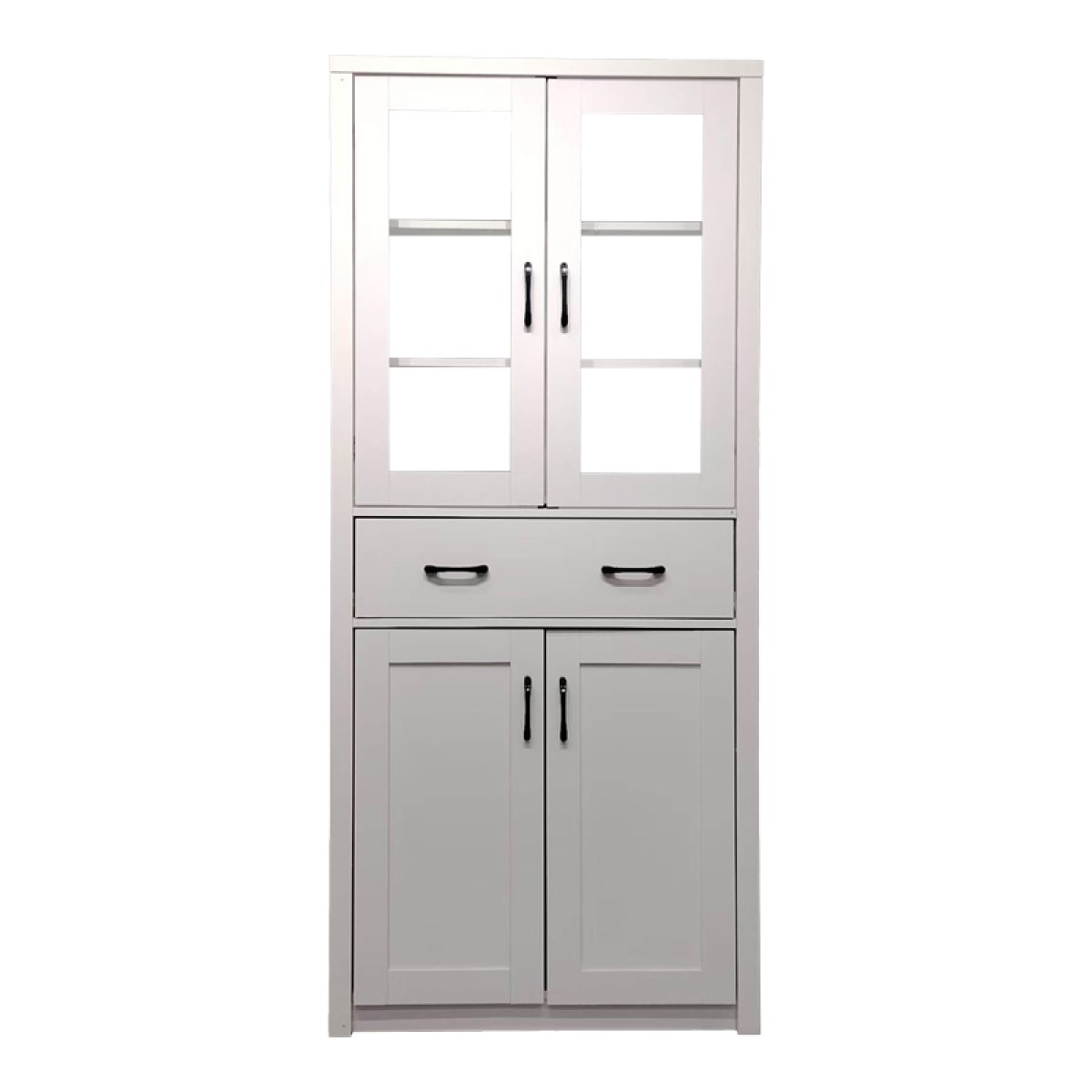 Βιτρίνα-ντουλάπα Nisso pakoworld σε λευκή απόχρωση 80x40x183.5εκ