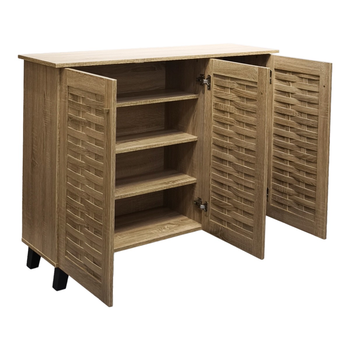 Παπουτσοθήκη-ντουλάπι Mantam pakoworld 16 ζεύγων sonoma 115.5x34x87εκ