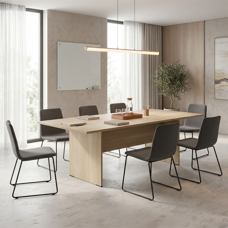 Τραπέζι συνεδριάσεων Amazon pakoworld σε oak απόχρωση 200x100x75εκ