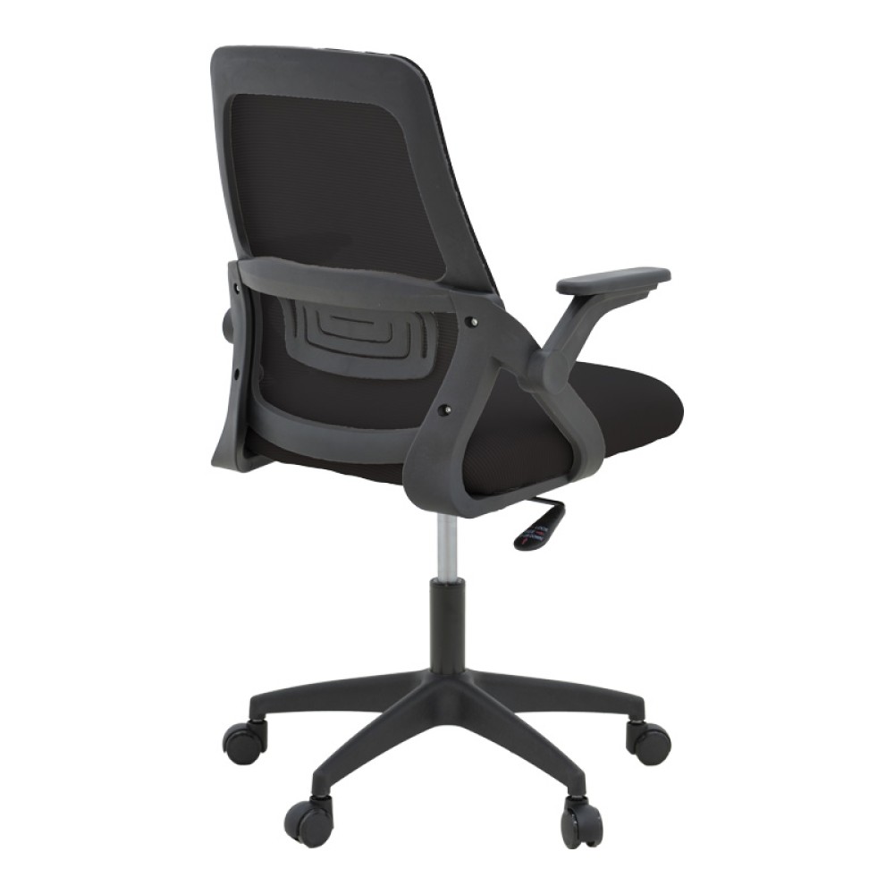 Καρέκλα γραφείου Reji pakoworld mesh ύφασμα μαύρο 58x60x89-99εκ