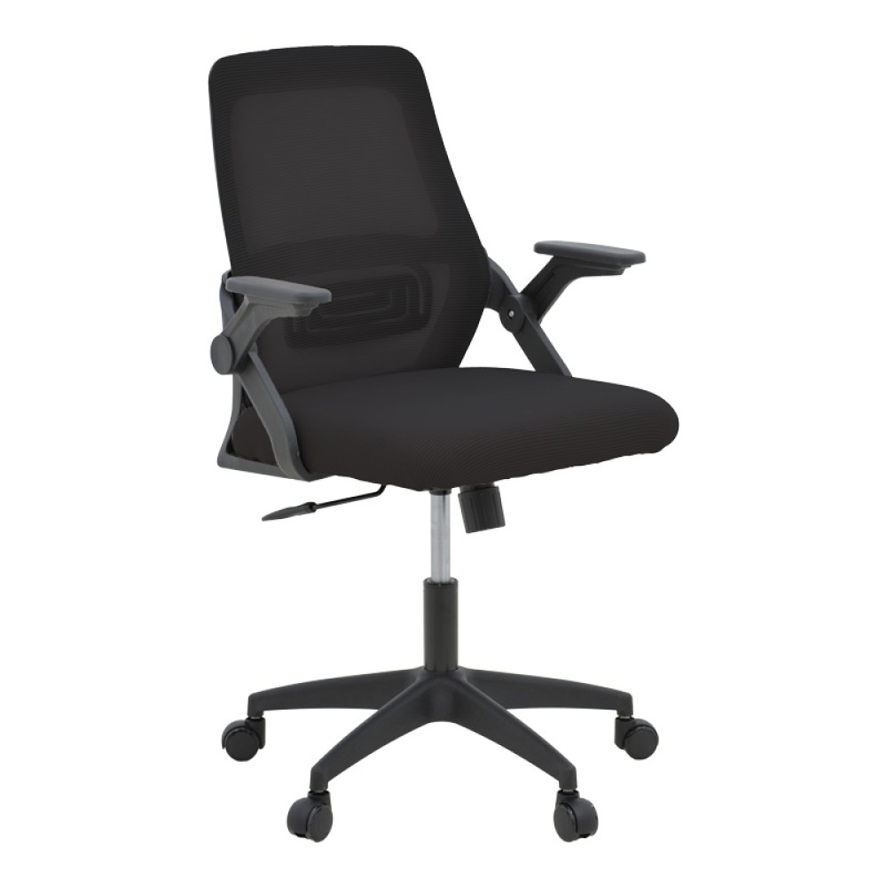 Καρέκλα γραφείου Reji pakoworld mesh ύφασμα μαύρο 58x60x89-99εκ
