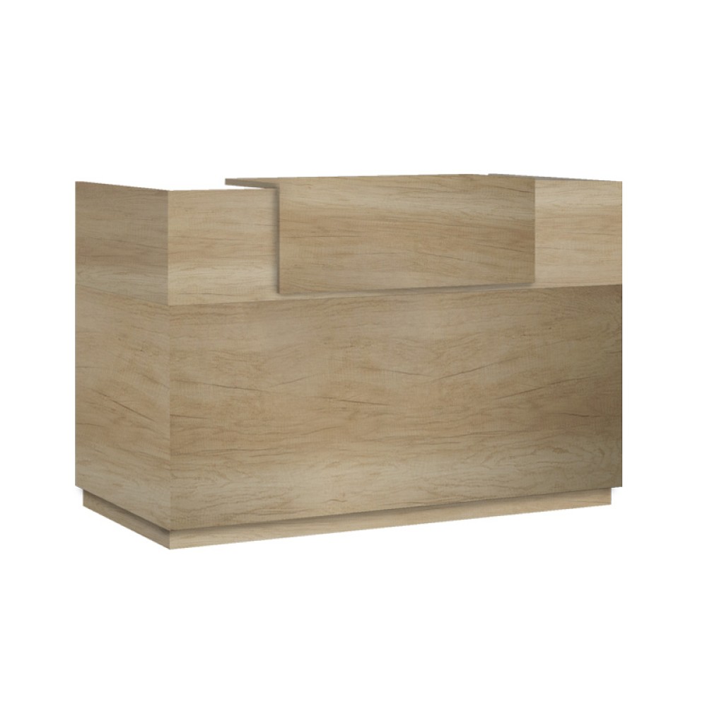 Γραφείο reception Lotus pakoworld σε χρώμα φυσικό 140x70x110εκ