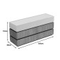 Συρταριέρα Sonlen pakoworld mdf σε καρυδί-μπεζ απόχρωση 120x40x72εκ