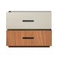 Κομοδίνο Sonlen pakoworld mdf σε καρυδί-μπεζ απόχρωση 60x40x44.5εκ