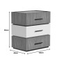 Κομοδίνο Sonlen pakoworld mdf σε καρυδί-μπεζ απόχρωση 60x40x66εκ