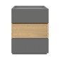 Κομοδίνο Sonlen pakoworld mdf σε sonoma-ανθρακί απόχρωση 60x40x66εκ