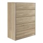 Συρταριέρα Kuanger pakoworld mdf σε φυσική απόχρωση 80x40x109εκ