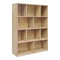 Βιβλιοθήκη Evergin pakoworld mdf σε oak απόχρωση 100x30x135εκ