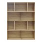 Βιβλιοθήκη Evergin pakoworld mdf σε oak απόχρωση 100x30x135εκ