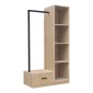 Έπιπλο εισόδου Erdeco pakoworld mdf σε φυσική απόχρωση 80x40x150εκ