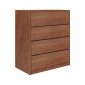 Συρταριέρα Kuanger pakoworld mdf σε καρυδί απόχρωση 80x40x89εκ