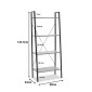 Βιβλιοθήκη- Ραφιέρα Ramon pakoworld φυσικό-μαύρο 60x23x145,5εκ