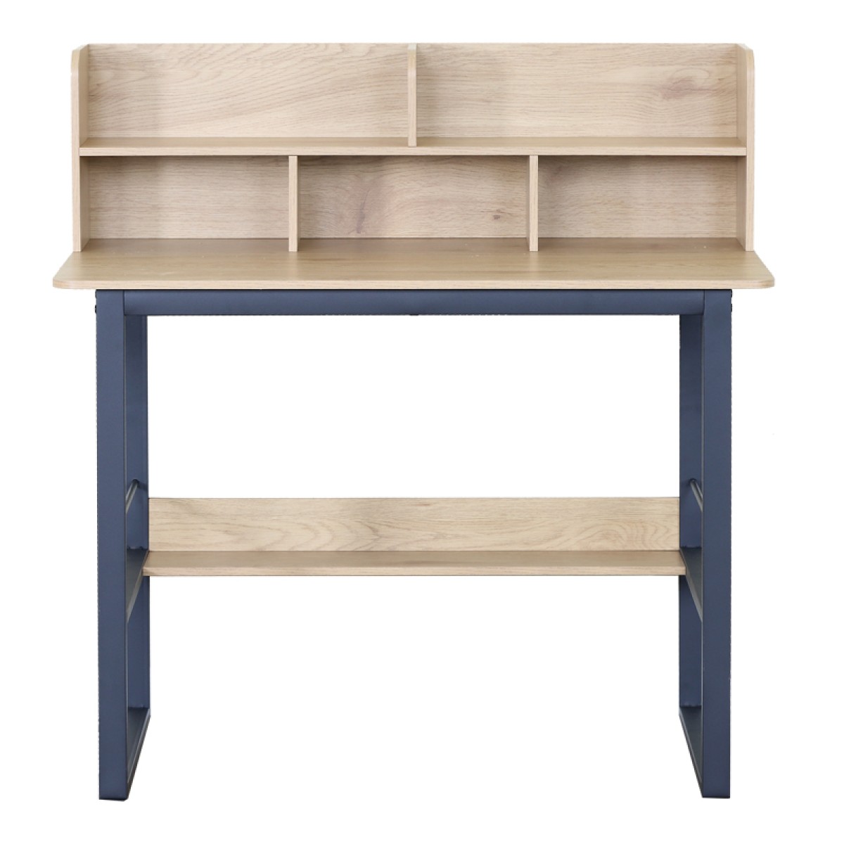 Γραφείο εργασίας Biuro pakoworld oak- μαύρο μέταλλο 120x60x103εκ