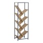 Βιβλιοθήκη Orunta pakoworld oak- μαύρο μέταλλο 40x26.5x125εκ