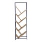 Βιβλιοθήκη Orunta pakoworld oak- μαύρο μέταλλο 40x26.5x125εκ