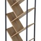 Βιβλιοθήκη Orunta pakoworld oak- μαύρο μέταλλο 40x26.5x150εκ
