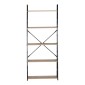 Βιβλιοθήκη Manlo pakoworld oak με μαύρο μέταλλο 58.6x23.5x144εκ