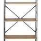 Βιβλιοθήκη Manlo pakoworld oak με μαύρο μέταλλο 58.6x23.5x144εκ