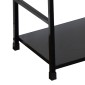 Βιβλιοθήκη Manlo pakoworld μαύρο μέταλλο 58.6x23.5x144εκ