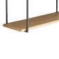 Ραφιέρα τοίχου Fema pakoworld oak με μαύρο μέταλλο 60x20x52εκ