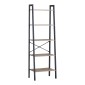 Βιβλιοθήκη Jebia pakoworld oak με μαύρο μέταλλο 56x37x172.2εκ