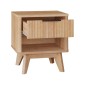Κομοδίνο Hamea pakoworld mdf σε φυσική απόχρωση 45x39.5x50.2εκ