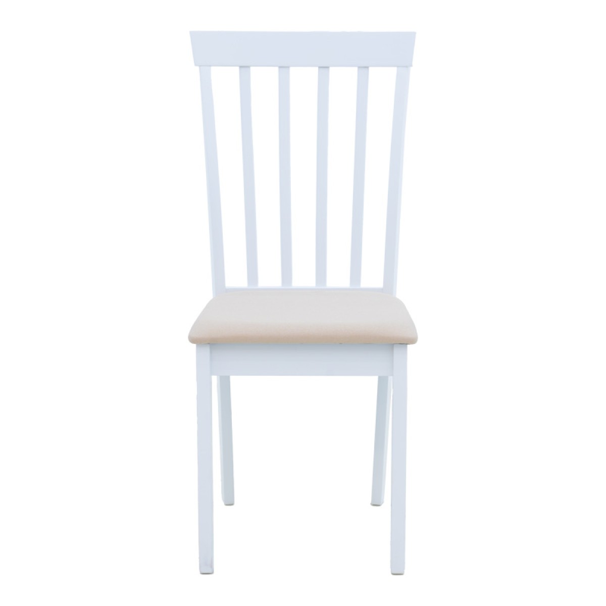 Καρέκλα Houston pakoworld rubberwood σε λευκή απόχρωση 40x49x94εκ