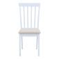 Καρέκλα Houston pakoworld rubberwood σε λευκή απόχρωση 40x49x94εκ