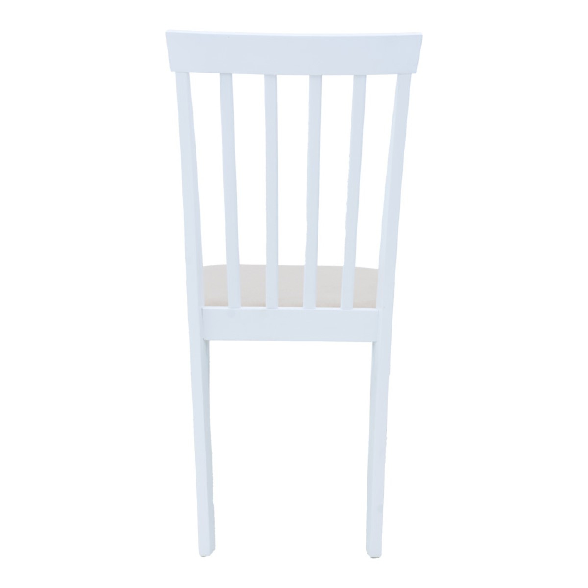 Καρέκλα Houston pakoworld rubberwood σε λευκή απόχρωση 40x49x94εκ