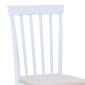 Καρέκλα Houston pakoworld rubberwood σε λευκή απόχρωση 40x49x94εκ