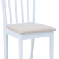 Καρέκλα Houston pakoworld rubberwood σε λευκή απόχρωση 40x49x94εκ