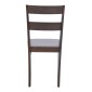 Καρέκλα Dallan pakoworld rubberwood σε καρυδί απόχρωση 40x47.5x89εκ