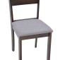 Καρέκλα Dallan pakoworld rubberwood σε καρυδί απόχρωση 40x47.5x89εκ