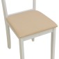 Καρέκλα Dallan pakoworld rubberwood λευκό 40x47.5x89εκ