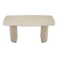 Τραπέζι Loosir pakoworld mdf-sandstone σε όψη τραβερτίνας 180x90x74εκ