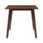Τραπέζι Benson pakoworld MDF σε καρυδί απόχρωση 80x80x75εκ