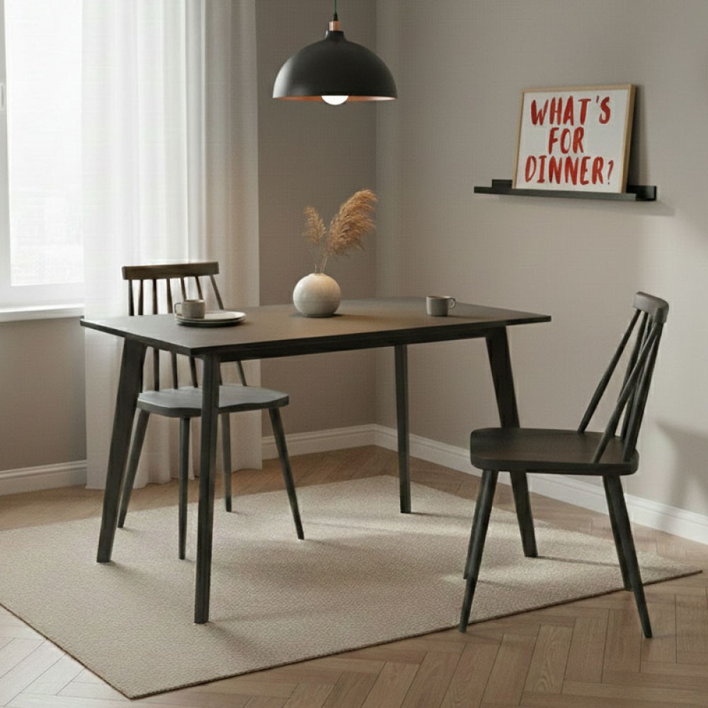 Τραπέζι Benson pakoworld MDF σε rustic grey απόχρωση 120x75x75εκ
