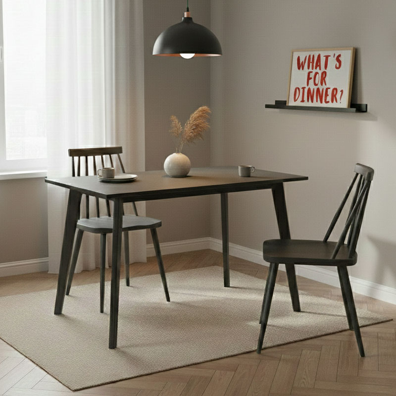 Τραπέζι Benson pakoworld MDF σε rustic grey απόχρωση 120x75x75εκ