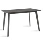 Τραπέζι Benson pakoworld MDF σε rustic grey απόχρωση 120x75x75εκ