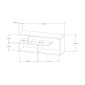 Έπιπλο τηλεόρασης Waldo pakoworld λευκό 100x29,5x40εκ