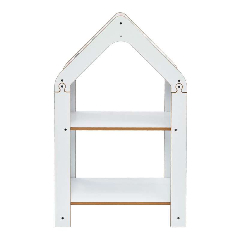 Ραφιέρα τ. Montessori Zoilen pakoworld λευκό-ροζ mdf 50x30x80εκ