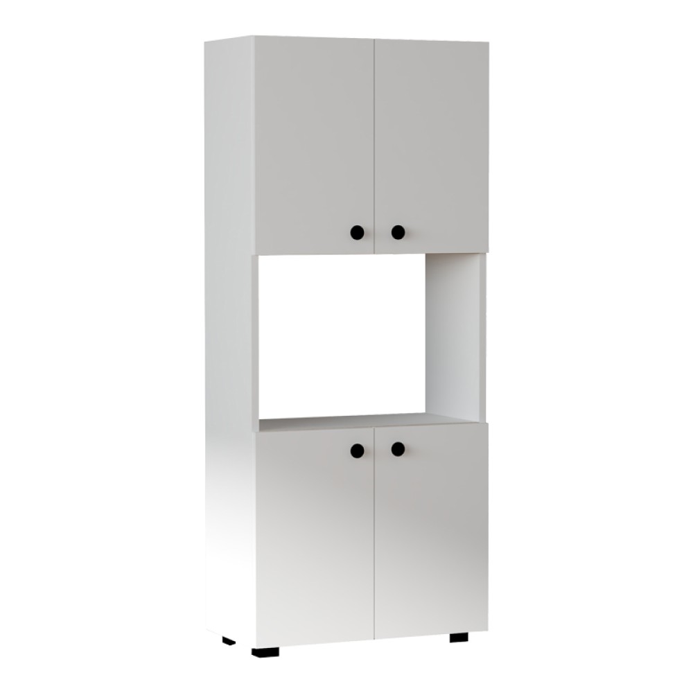 Στήλη Guzel pakoworld σε λευκή απόχρωση 60x31.4x140εκ