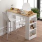 Τραπέζι μπαρ Riff pakoworld λευκό-sonoma 120x50x100εκ