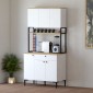 Ντουλάπια κουζίνας Lenner pakoworld λευκό-sonoma 90x45x184εκ
