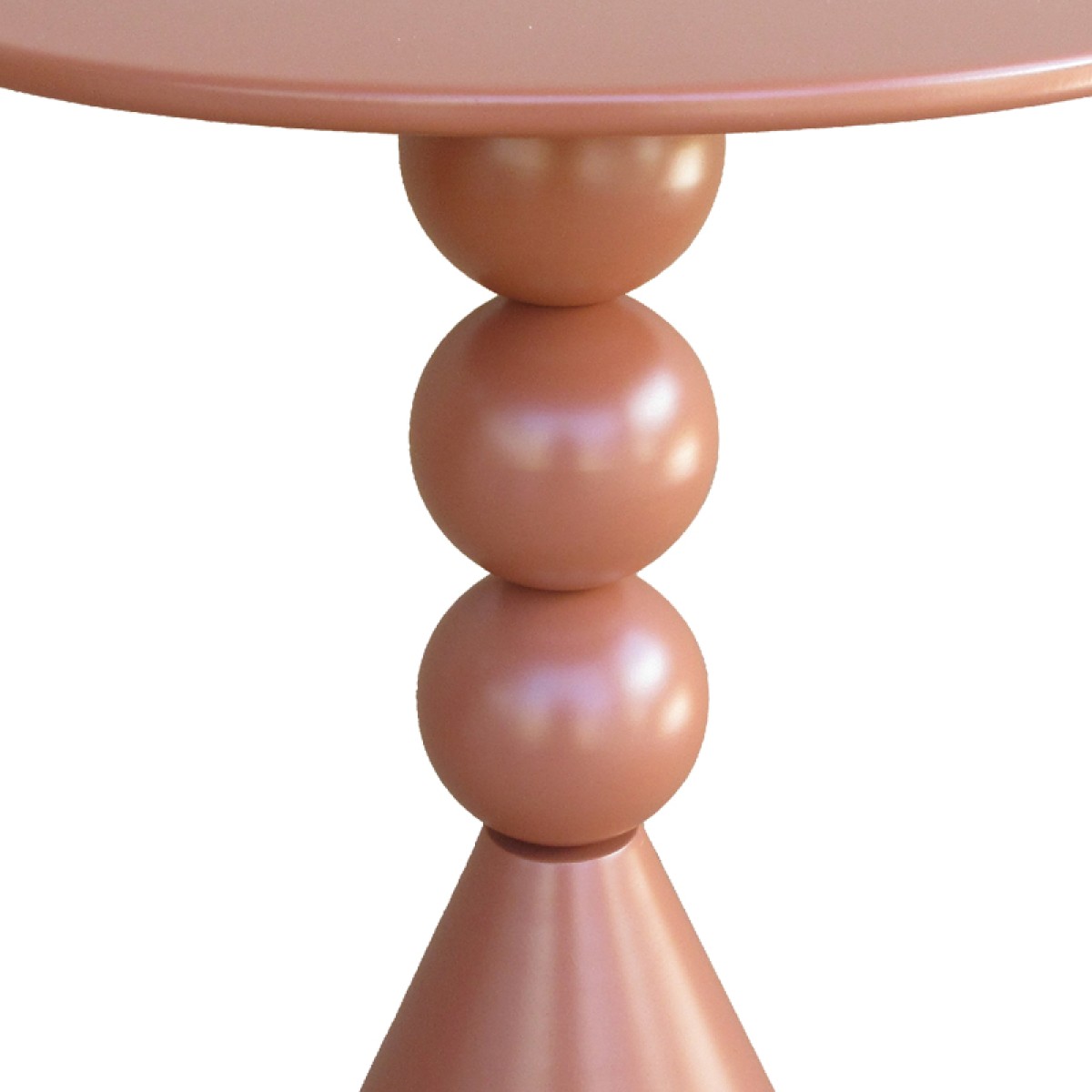 Βοηθητικό τραπέζι Bilane pakoworld μέταλλο σε terracotta απόχρωση Φ39x60εκ