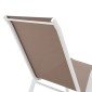 Πολυθρόνα Calan pakoworld μέταλλο λευκό-textilene καφέ 54x74x91εκ