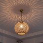 Φωτιστικό οροφής μονόφωτο Leshia pakoworld Ε27 καφέ Φ38x38εκ