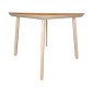 Τραπέζι Synergy pakoworld αλουμίνιο cappuccino-plywood σε φυσική απόχρωση 80x80x74εκ